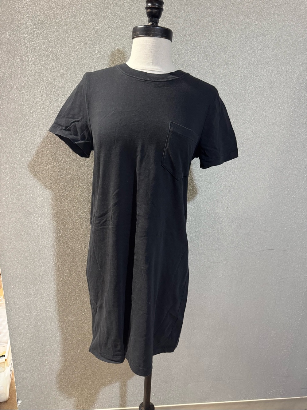 Madewell Black Pocket T-Shirt Mini Dress